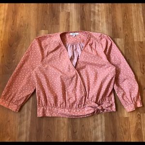Madewell Wrap Top in Star Scattered Sz M